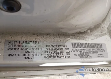 2019 Ram Promaster City Tradesman from USA, damaged, VIN ZFBHRFAB1K6N50094